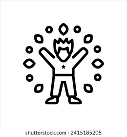 Icono de línea de vector para el bienestar