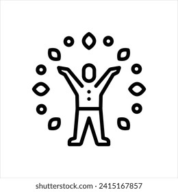 Icono de línea de vector para el bienestar