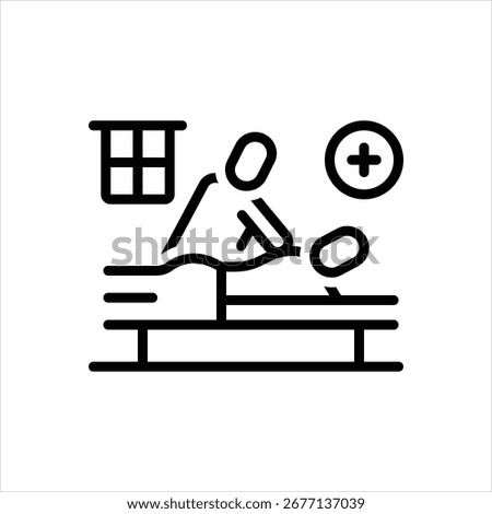 Vector line icon for wellness amenities