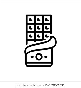 Vector line icon for white chocolate