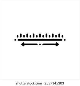 Vector line icon for width