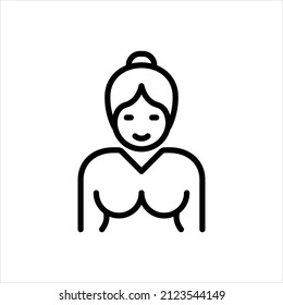 Vector line icon for wife