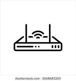 Icono de línea de Vector para acceso WiFi