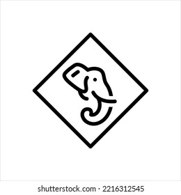  icono de línea vectorial para salvaje