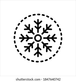 Vector line icon for winter