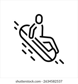 Vector line icon for winter sport