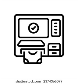 Vector line icon for withdrawal