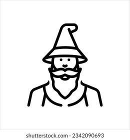 Vector line icon for wizard