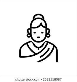 Vector line icon for women