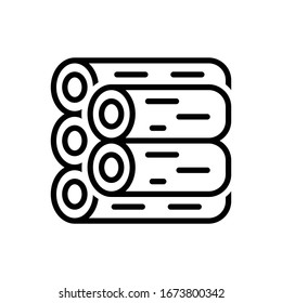 Vector line icon for wood