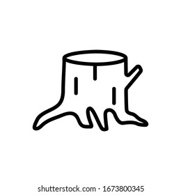 Vector line icon for wood