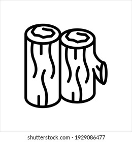 Icono de línea de vector para bosques