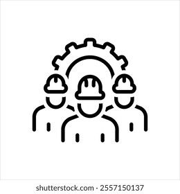 Vector line icon for worker