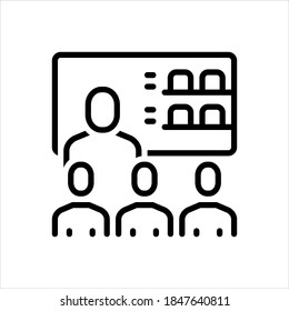 Vector line icon for workshops