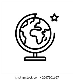 Vektorliniensymbol für die Welt