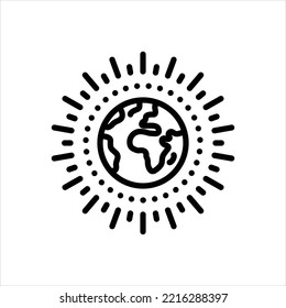 Icono de línea de vector para todo el mundo