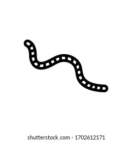 Vector line icon for worm