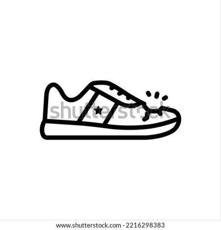 Vector line icon for worn