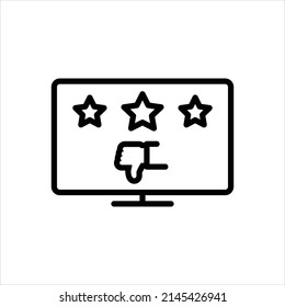 Icono de línea de vector para peor