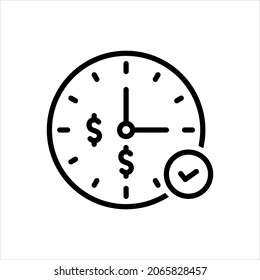 Vector line icon for worth