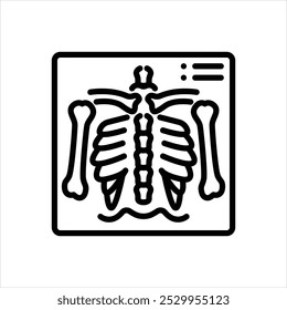 Vector line icon for x ray