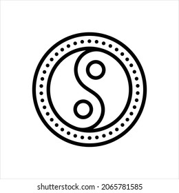 Vector line icon for yang