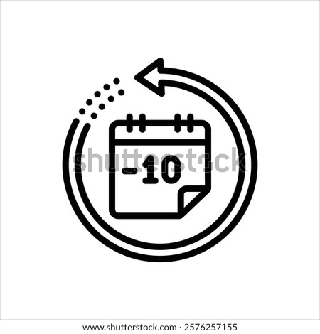 Vector line icon for yesterday