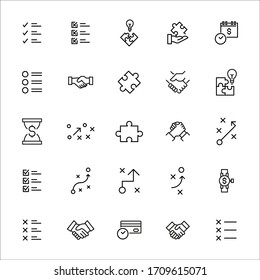 Vector line icons collection of agile. Vector outline pictograms isolated on a white background. Line icons collection for web apps and mobile concept. Premium quality symbols