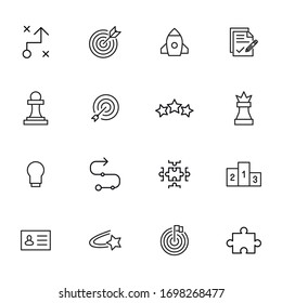Vector line icons collection of Essentials. Vector outline pictograms isolated on a white background. Line icons collection for web apps and mobile concept. Premium quality symbols
