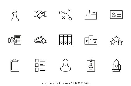 Vector line icons collection of Essentials. Vector outline pictograms isolated on a white background. Line icons collection for web apps and mobile concept. Premium quality symbols