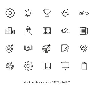 Vector line icons collection of Essentials. Vector outline pictograms isolated on a white background. Line icons collection for web apps and mobile concept. Premium quality symbols