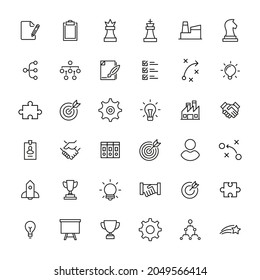 Colección de iconos de línea de vectores de Essentials. Pictogramas de contorno vectorial aislados en un fondo blanco. Colección de iconos de línea para aplicaciones web y concepto móvil. Símbolos de calidad superior