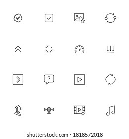 Vector line icons collection of glypho. Vector outline pictograms isolated on a white background. Line icons collection for web apps and mobile concept. Premium quality symbols