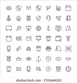 Vector line icons collection of marketing. Vector outline pictograms isolated on a white background. Line icons collection for web apps and mobile concept. Premium quality symbols