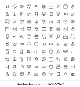 Vector line icons collection of marketing. Vector outline pictograms isolated on a white background. Line icons collection for web apps and mobile concept. Premium quality symbols