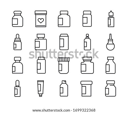 Vector line icons collection of medicine. Vector outline pictograms isolated on a white background. Line icons collection for web apps and mobile concept. Premium quality symbols