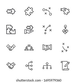Vector line icons collection of project. Vector outline pictograms isolated on a white background. Line icons collection for web apps and mobile concept. Premium quality symbols