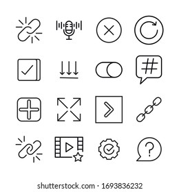 Vector line icons collection of sign. Vector outline pictograms isolated on a white background. Line icons collection for sign apps and mobile concept. Premium quality symbols