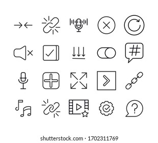 Vector line icons collection of sign. Vector outline pictograms isolated on a white background. Line icons collection for sign apps and mobile concept. Premium quality symbols