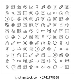 Vector line icons collection of sign. Vector outline pictograms isolated on a white background. Line icons collection for sign apps and mobile concept. Premium quality symbols