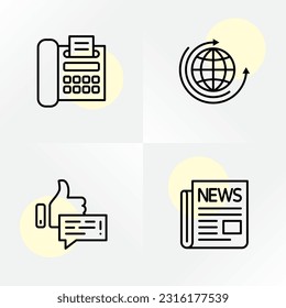 Vector line icons, finance icon, business icons, black and white, vector illustration