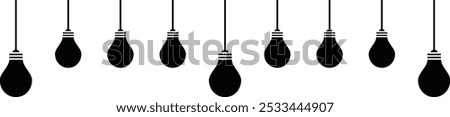 Vector line icons of lamps and interior lighting. Includes lanterns, chandeliers, candles, spotlights, halogen lights, and flashlights. Perfect for home illumination designs featuring ceiling chandeli