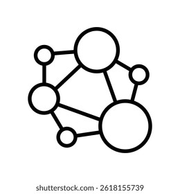 Vector line icons for network interface