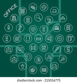 Vector Line Icons - Office