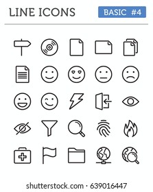 Vector line icons for professional developers - Basic Pack 4