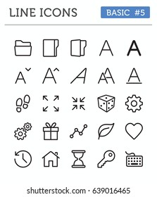 Vector line icons for professional developers - Basic Pack 5