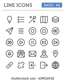 Vector line icons for professional developers - Basic Pack 6