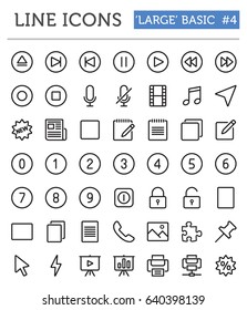 Vector line icons for professional developers - "Large" Basic Pack 4