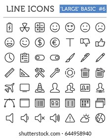 Vector line icons for professional developers - "Large" Basic Pack 6