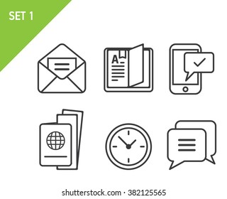 Vector line icons set 1